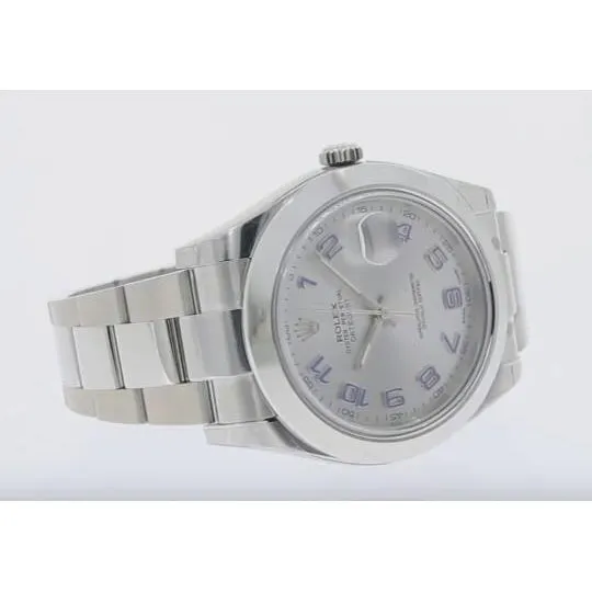 Rolex Men Watch Datejust Ii Silver Arabic Dial Date-Just 2 Ss