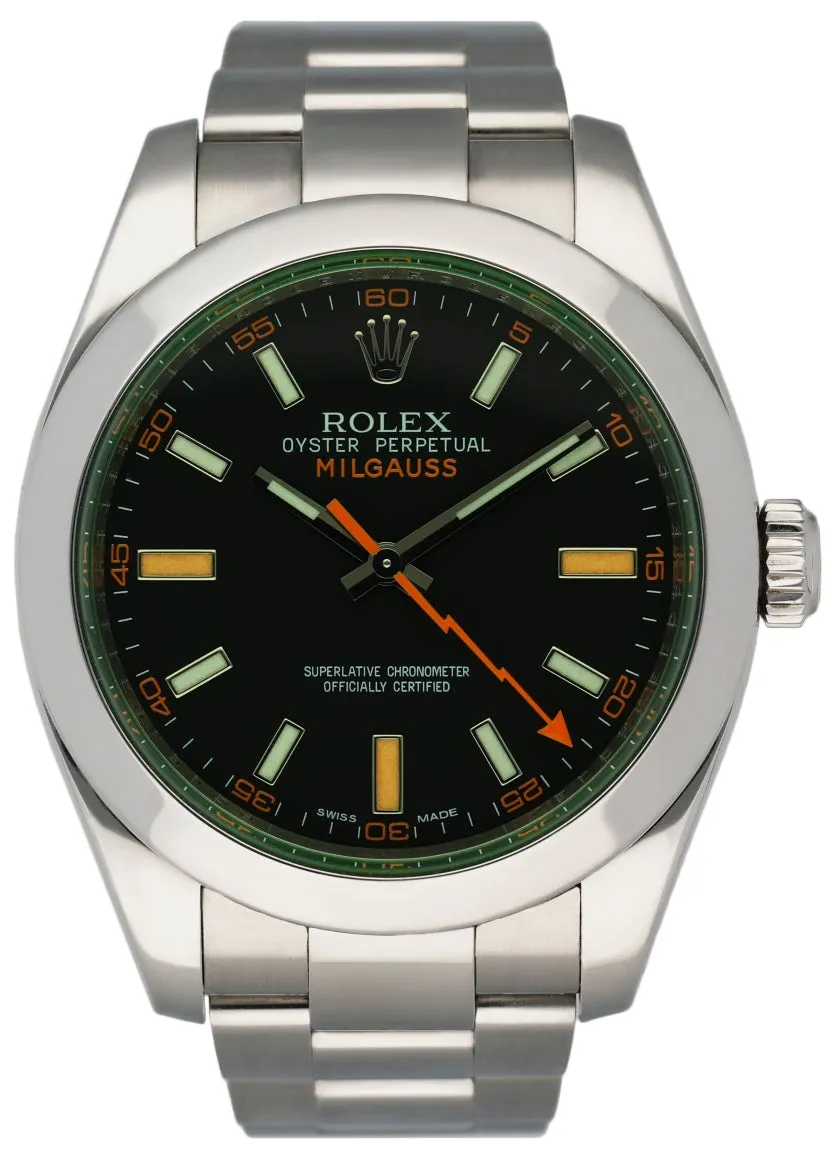 Rolex Milgauss 116400GV Men's Watch Box & Papers