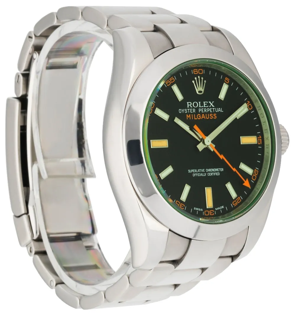 Rolex Milgauss 116400GV Men's Watch Box & Papers