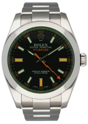 Rolex Milgauss 116400GV Men's Watch Box & Papers