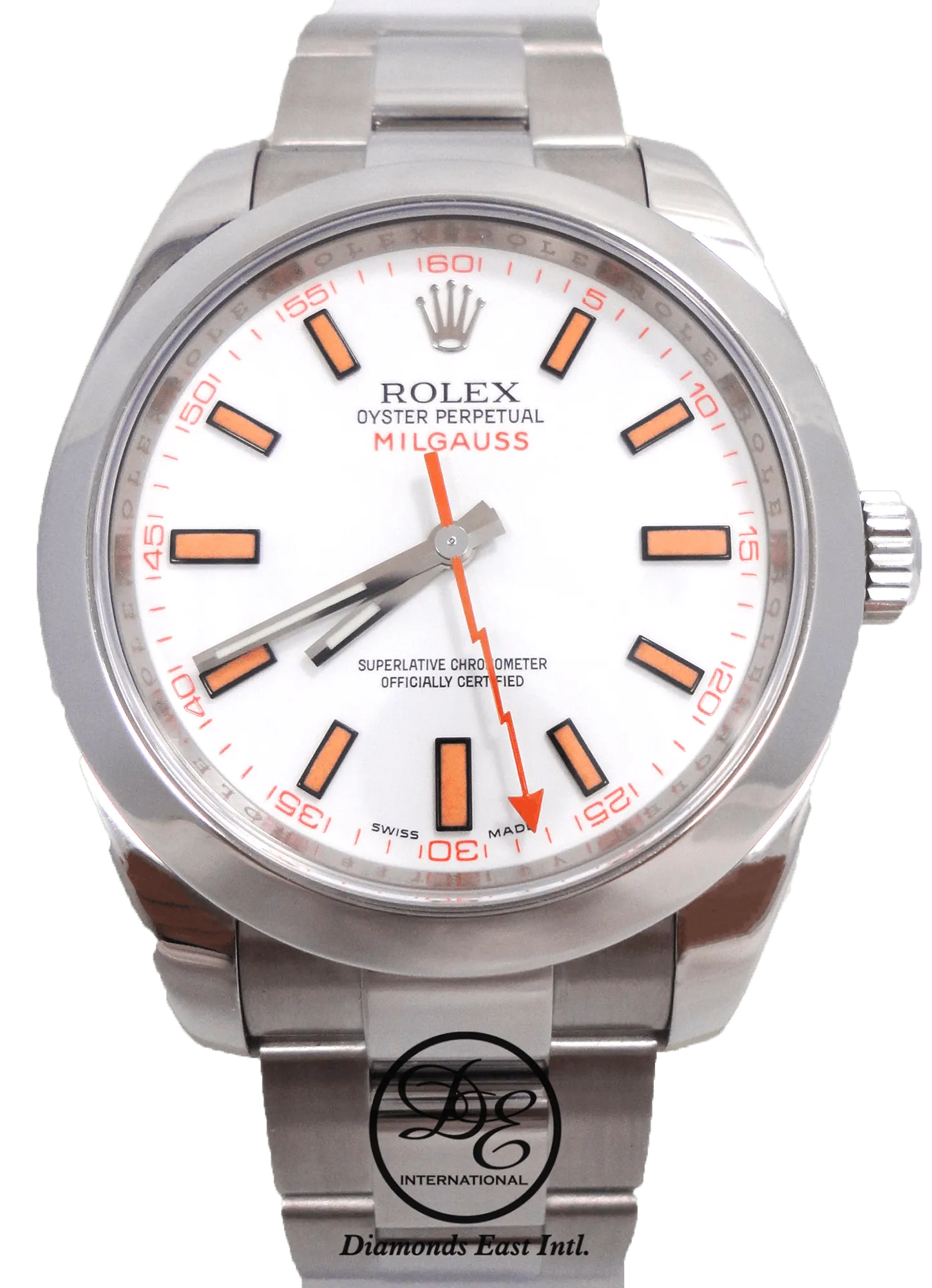 Rolex Milgauss Oyster Perpetual 116400 White Dial
