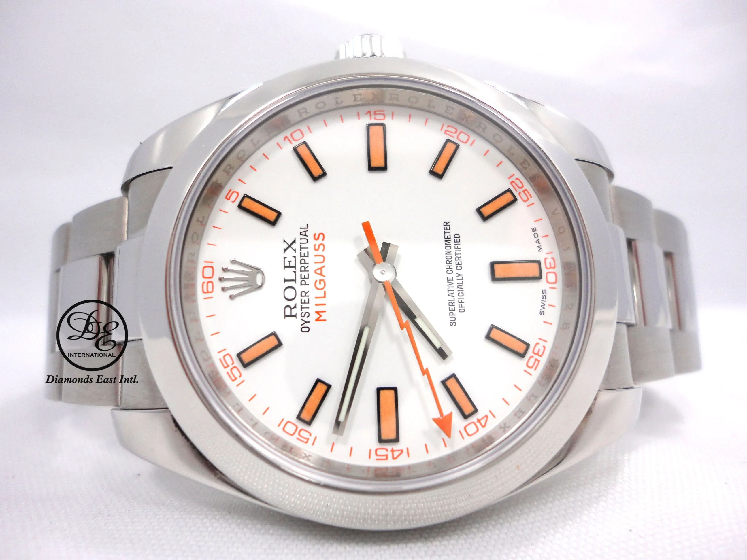 Rolex Milgauss Oyster Perpetual 116400 White Dial