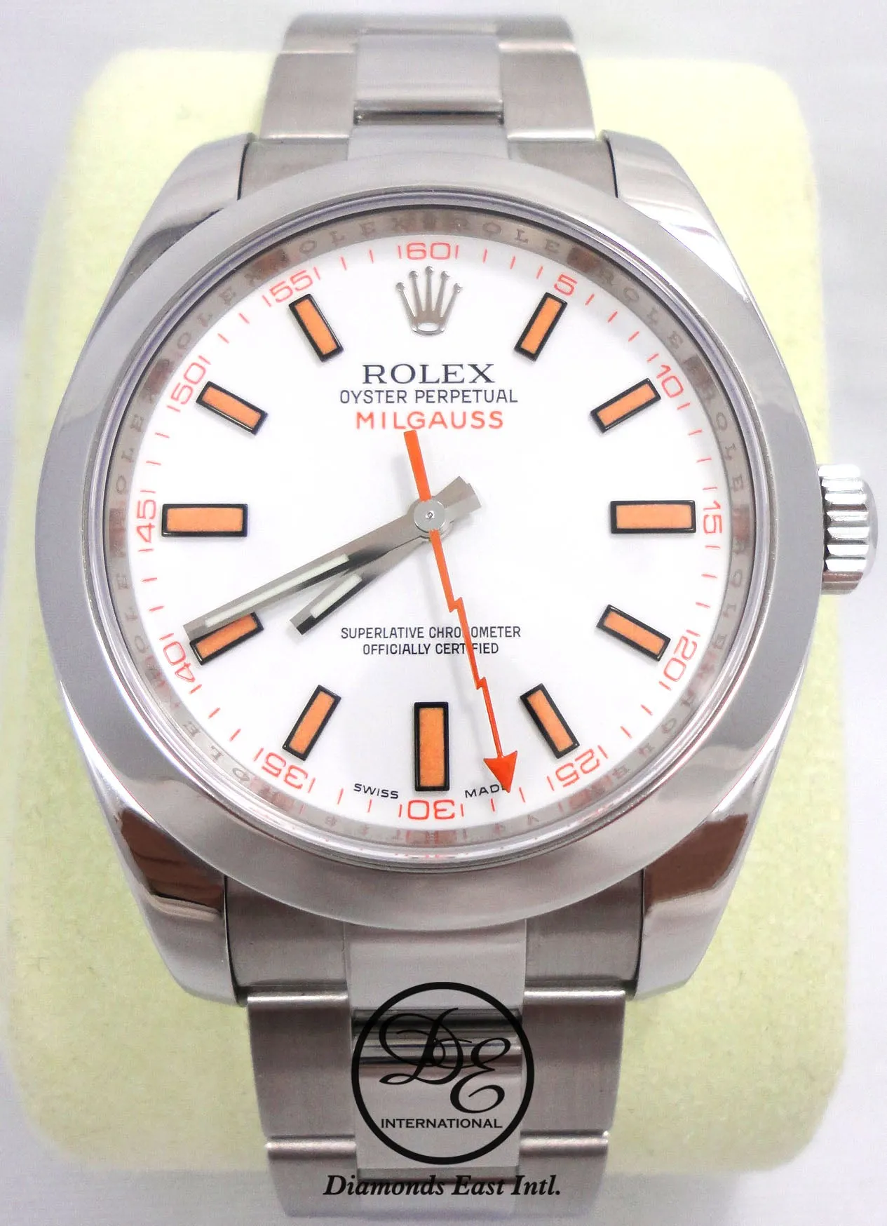 Rolex Milgauss Oyster Perpetual 116400 White Dial