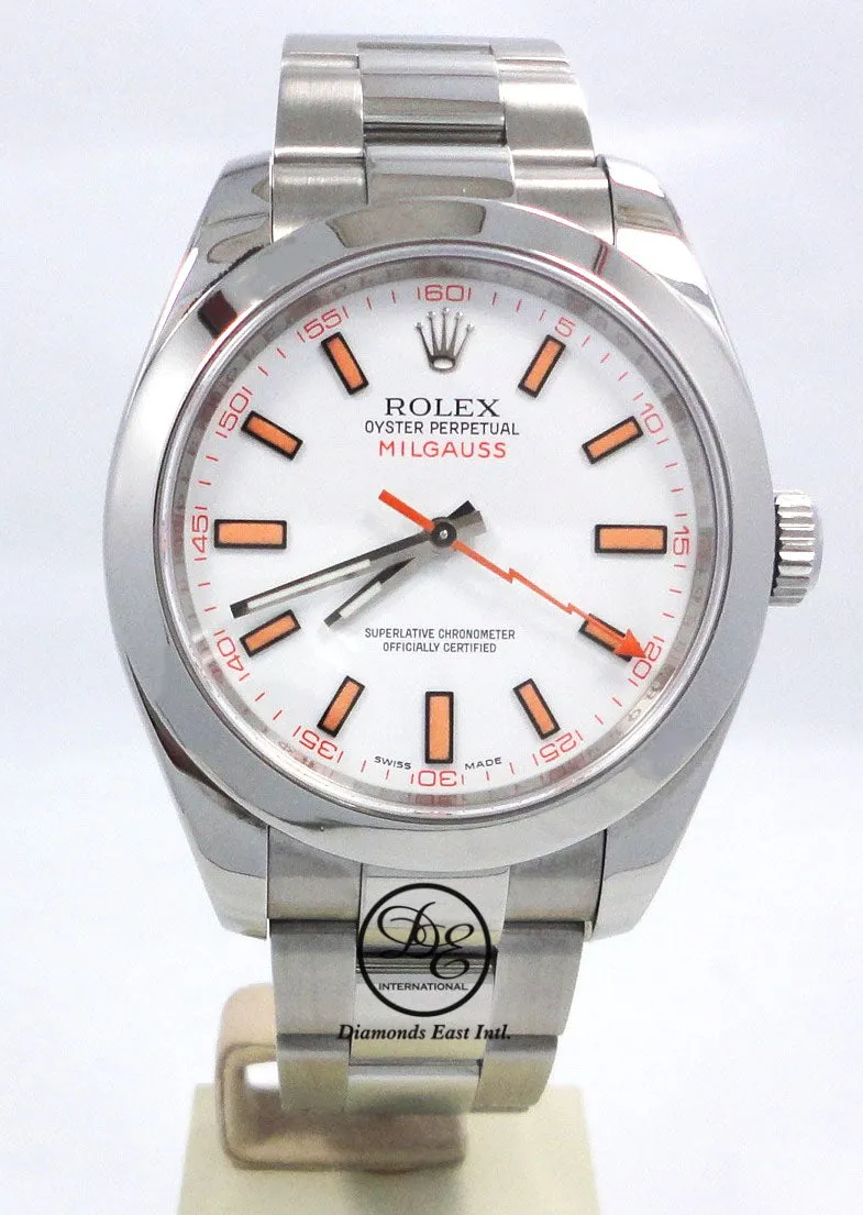 Rolex Milgauss Oyster Perpetual 116400 White Dial