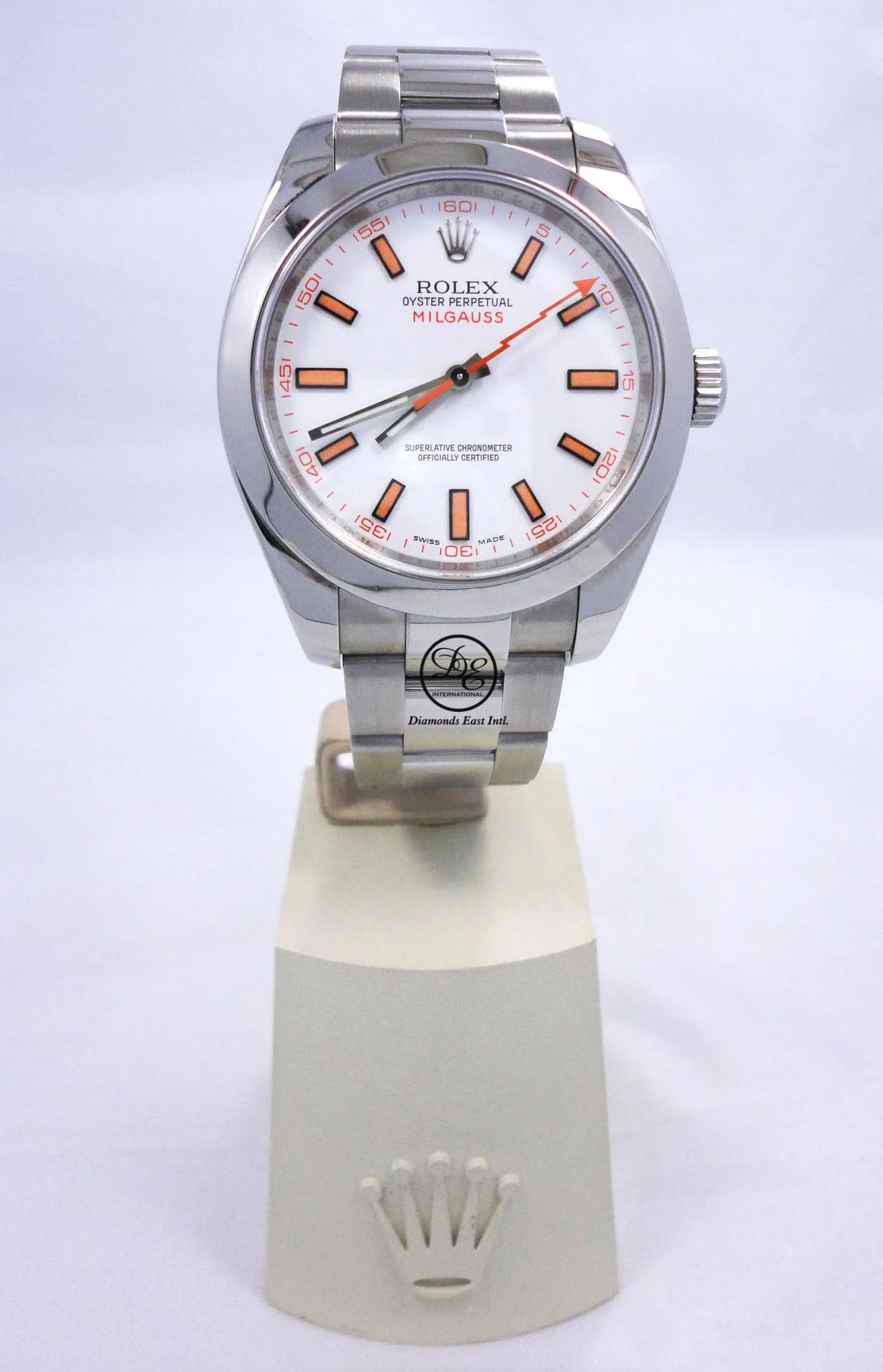 Rolex Milgauss Oyster Perpetual 116400 White Dial