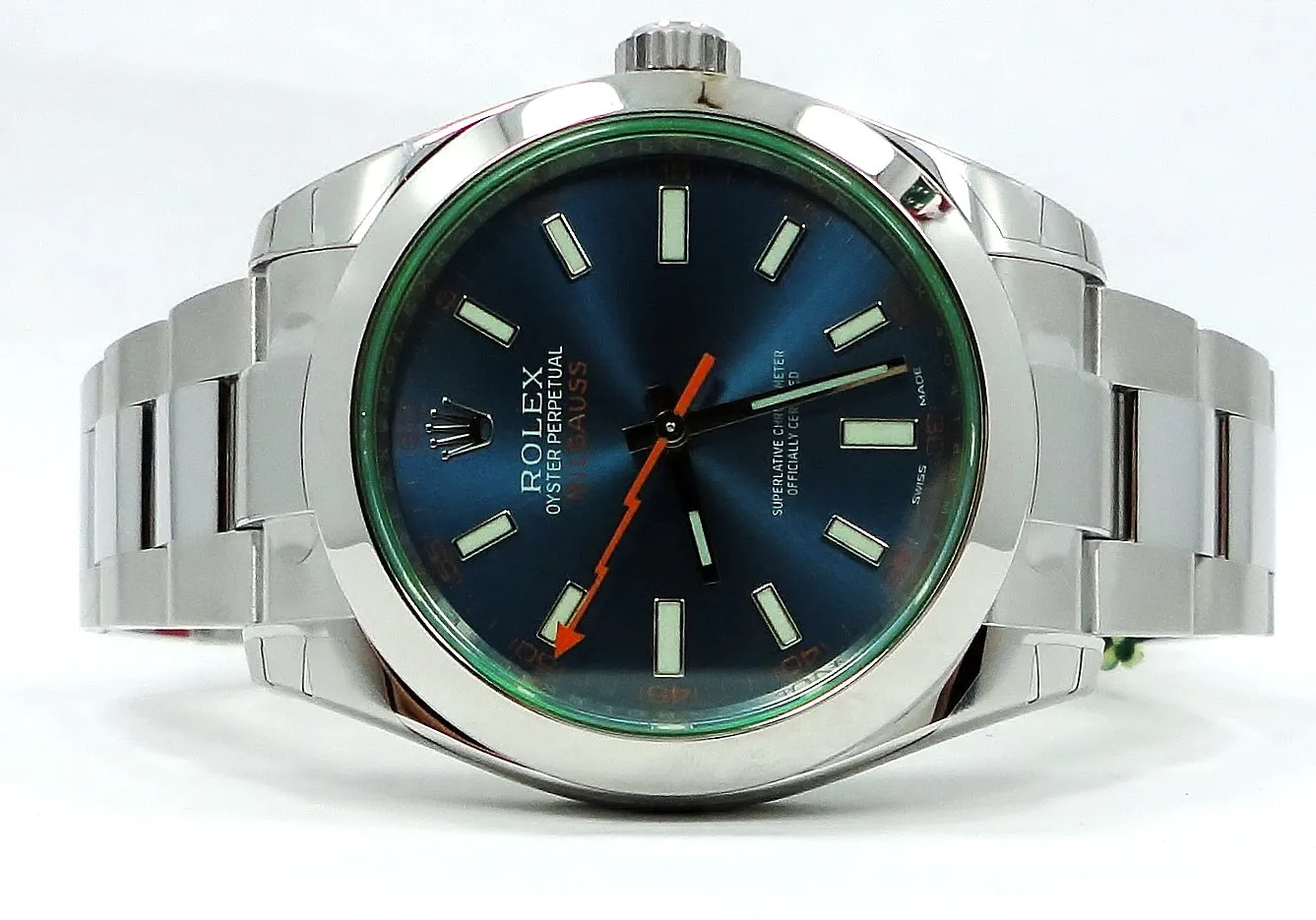 Rolex Oyster Milgauss 116400GV Blue Dial BLUSO PAPERS 2021 *UNWORN