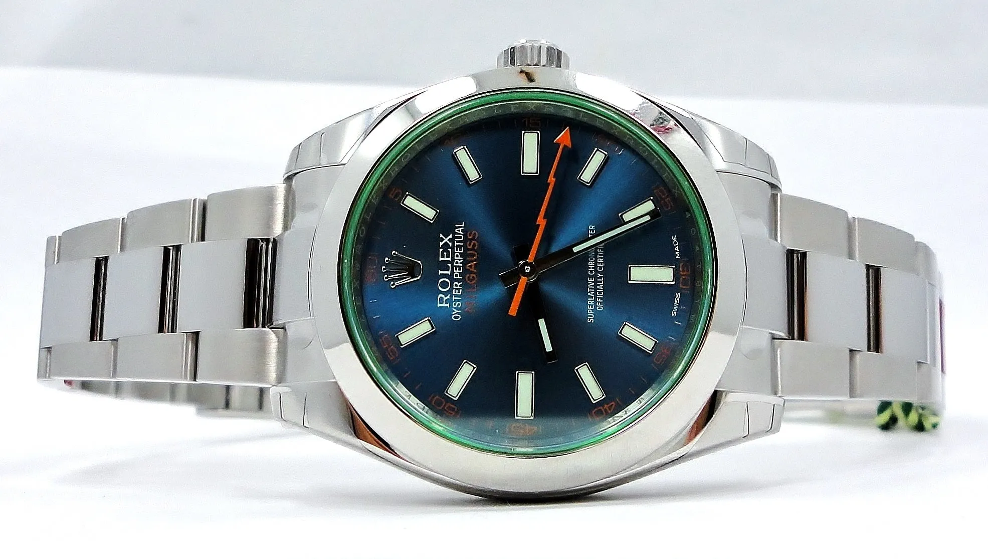 Rolex Oyster Milgauss 116400GV Blue Dial BLUSO PAPERS 2021 *UNWORN