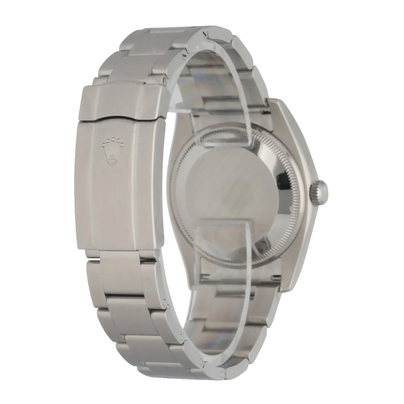 Rolex Oyster Perpetual 114200 Engraved Rehaut Men's Watch Box & Papers