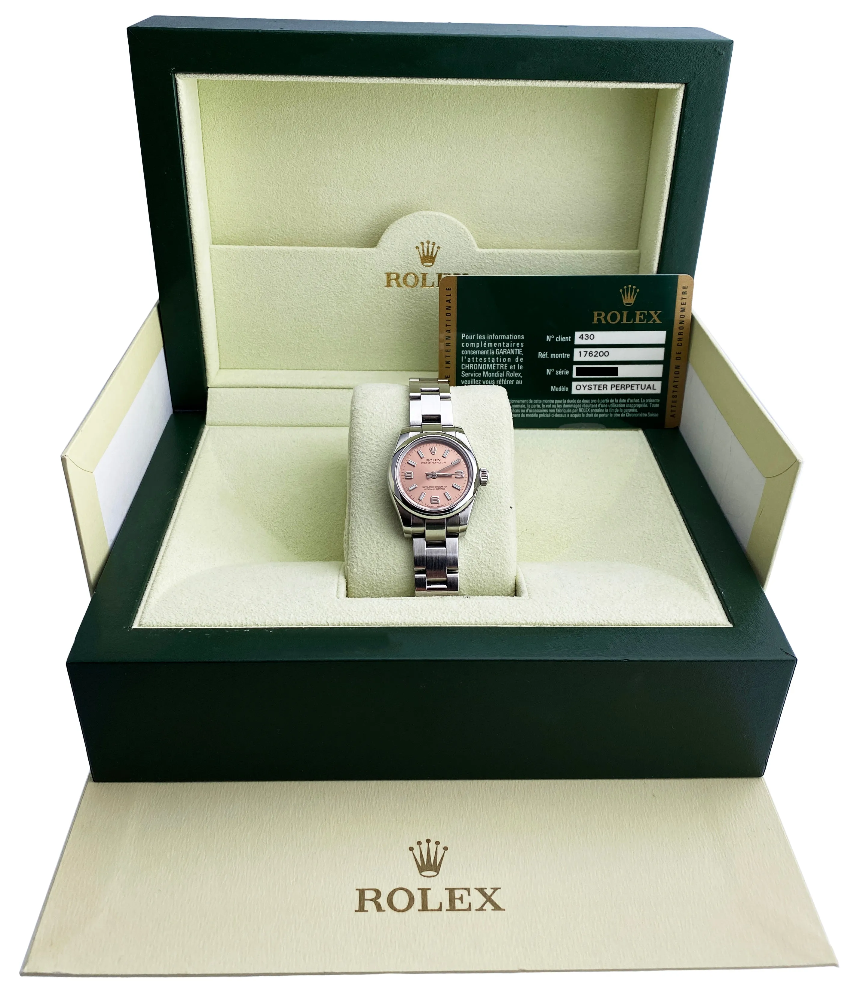 Rolex Oyster Perpetual 176200 Stainless Steel Ladies Watch Box & Papers