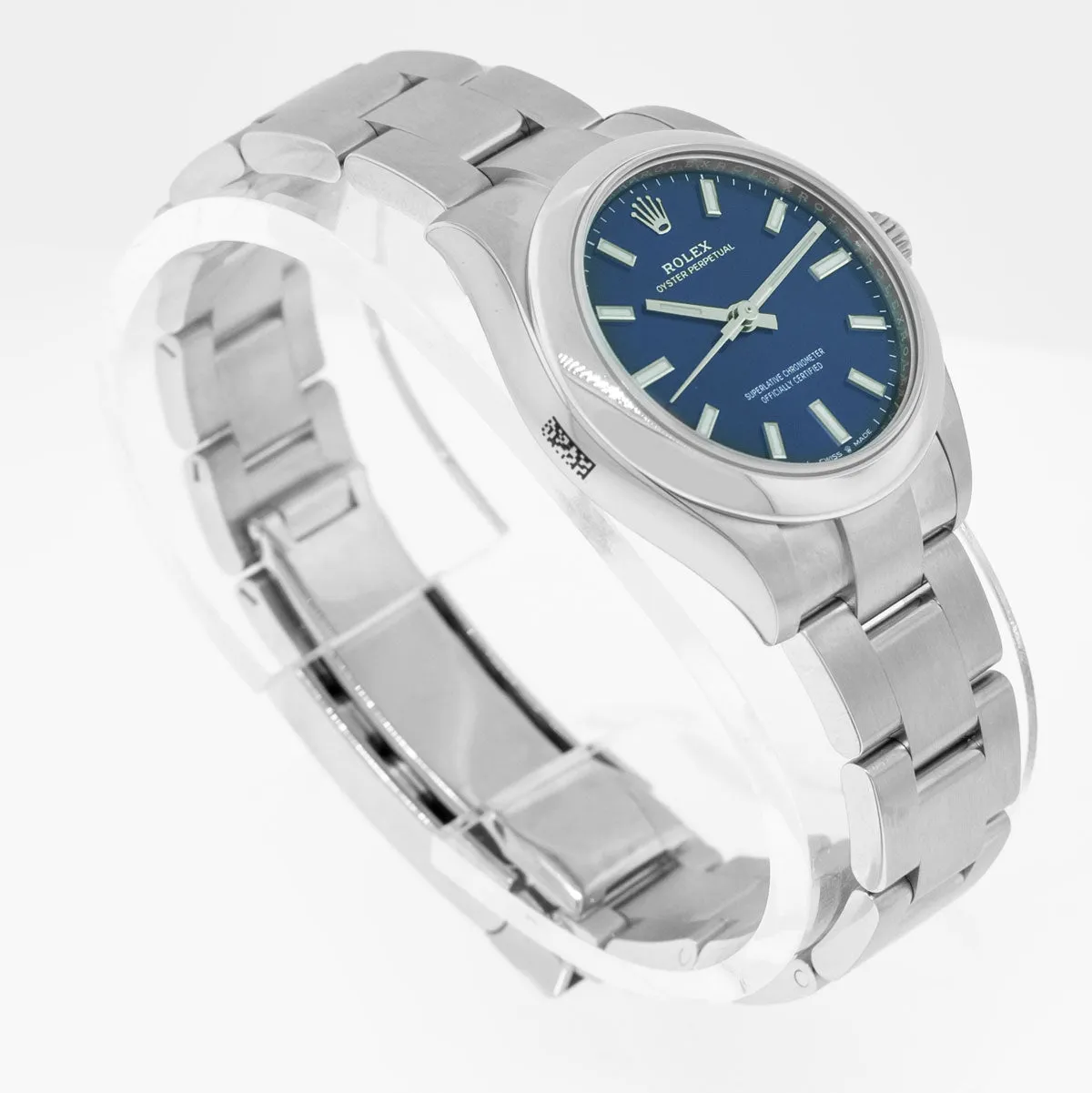 Rolex Oyster Perpetual 31mm Stainless Steel Blue Index Dial & Smooth Bezel 277200