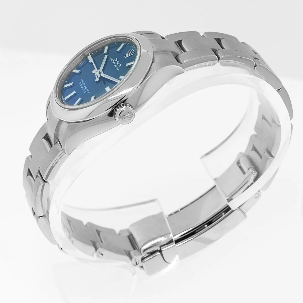 Rolex Oyster Perpetual 31mm Stainless Steel Blue Index Dial & Smooth Bezel 277200