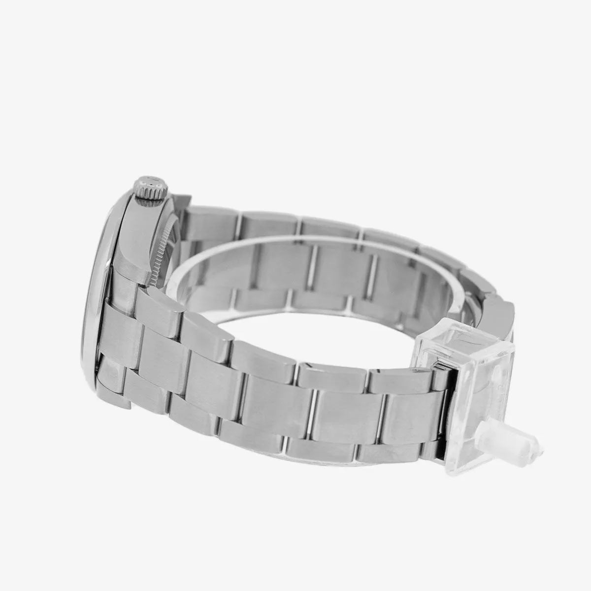 Rolex Oyster Perpetual 34mm Stainless Steel Blue Index Dial Smooth Bezel 124200