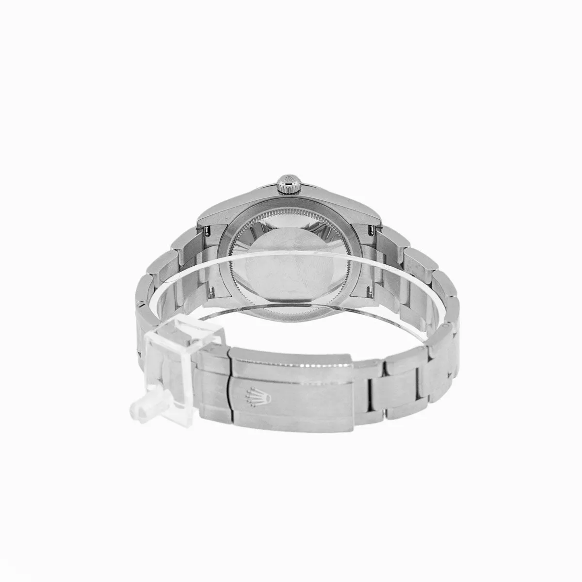Rolex Oyster Perpetual 34mm Stainless Steel Blue Index Dial Smooth Bezel 124200