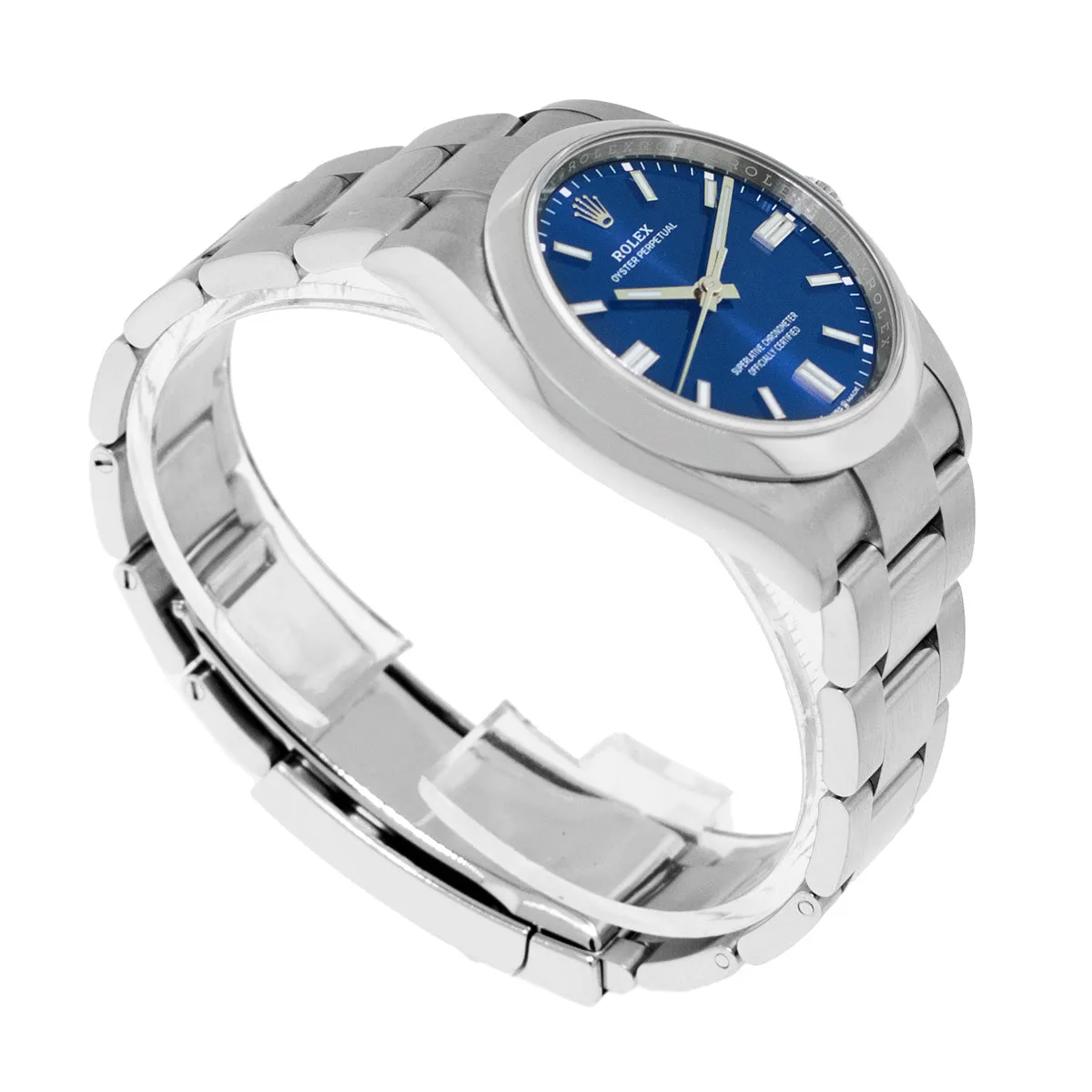 Rolex Oyster Perpetual 36mm Stainless Steel Blue Index Dial & Smooth Bezel 126000