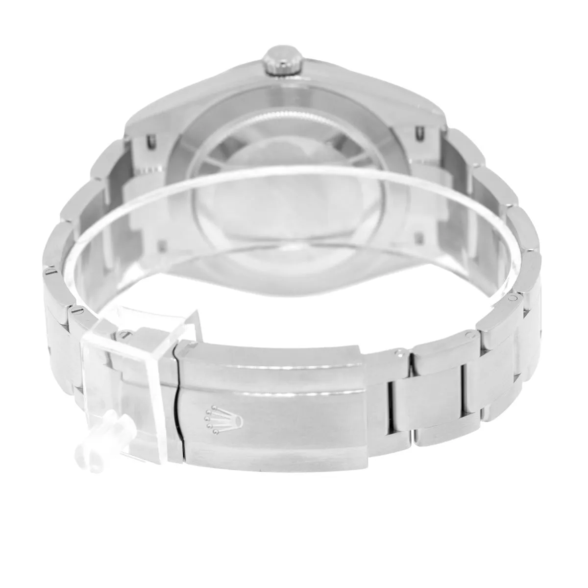 Rolex Oyster Perpetual 41mm Stainless Steel Green Index Dial & Smooth Bezel 124300