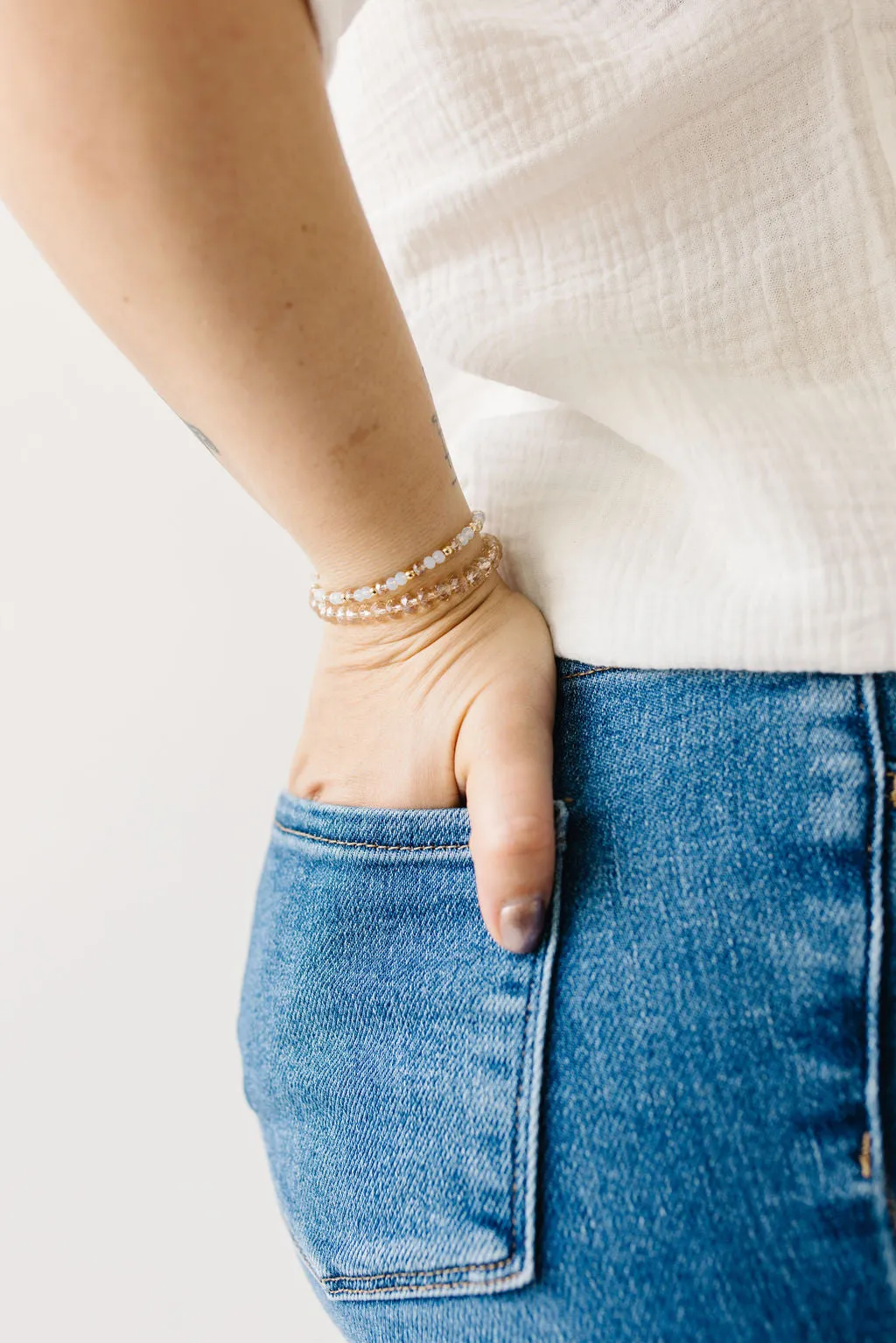 Rosé Bracelet (4MM beads)