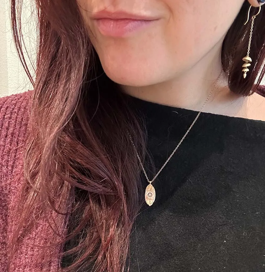 Rose Gold Leaf Pendant