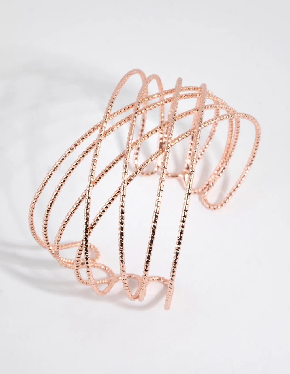 Rose Gold Twist Cuff Bracelet