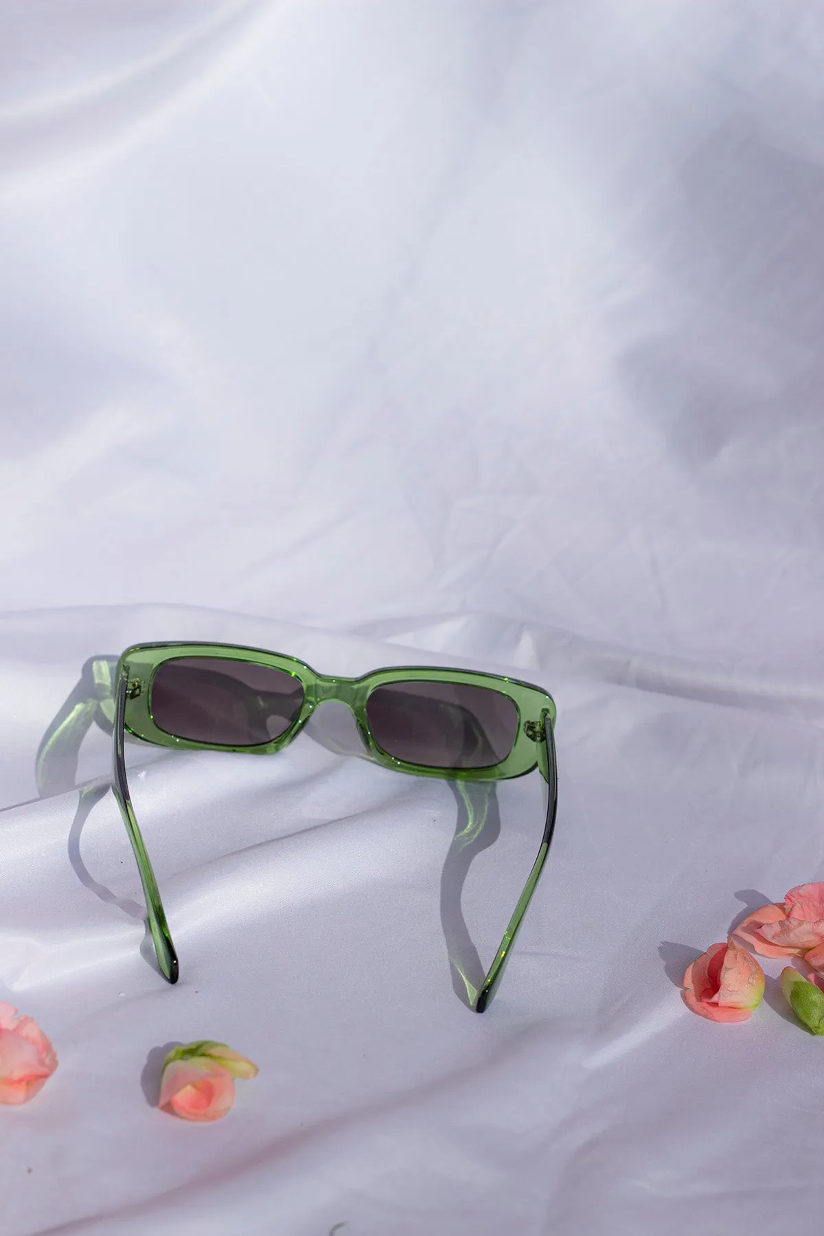 Rounded Rectangle 90s Look Sunglasses