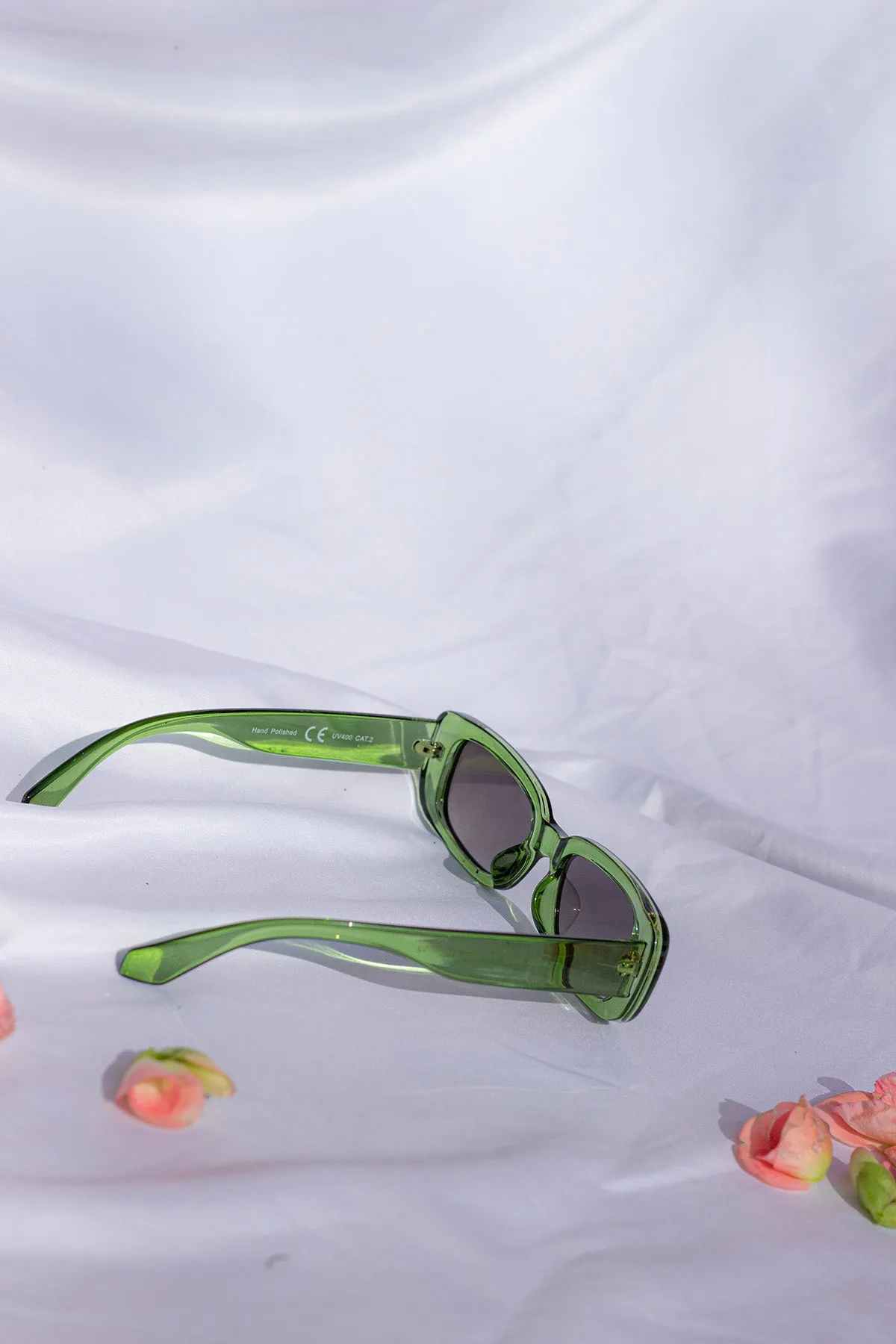 Rounded Rectangle 90s Look Sunglasses