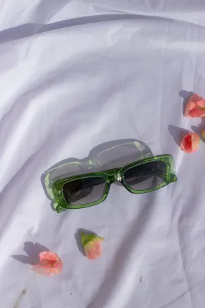 Rounded Rectangle 90s Look Sunglasses