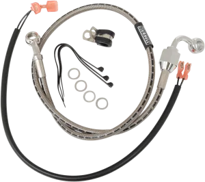 Russell R08835DS Braided Rear Brake Line Kit - Stainless