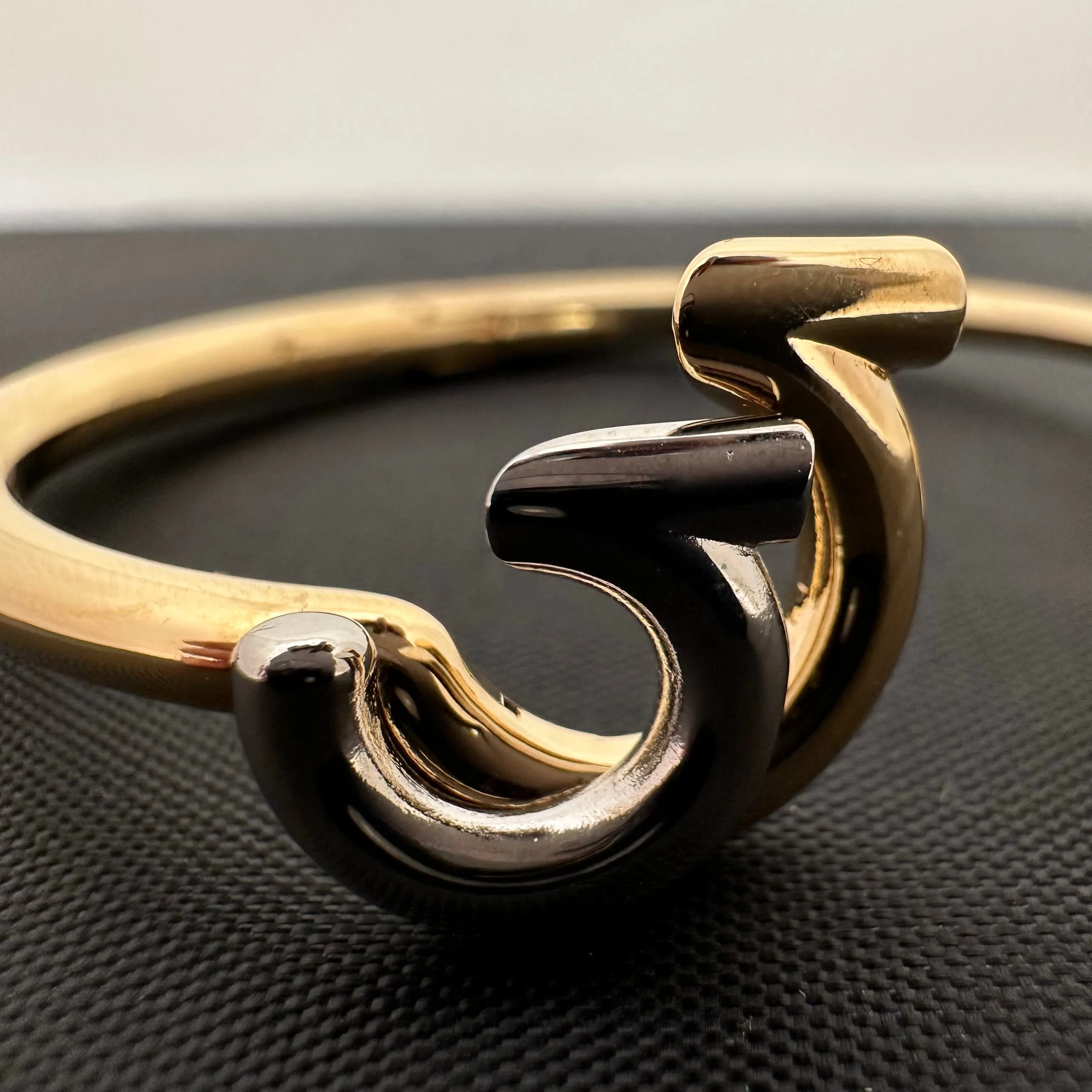 Salvatore Ferragamo Gancini Gold Cuff Bracelet