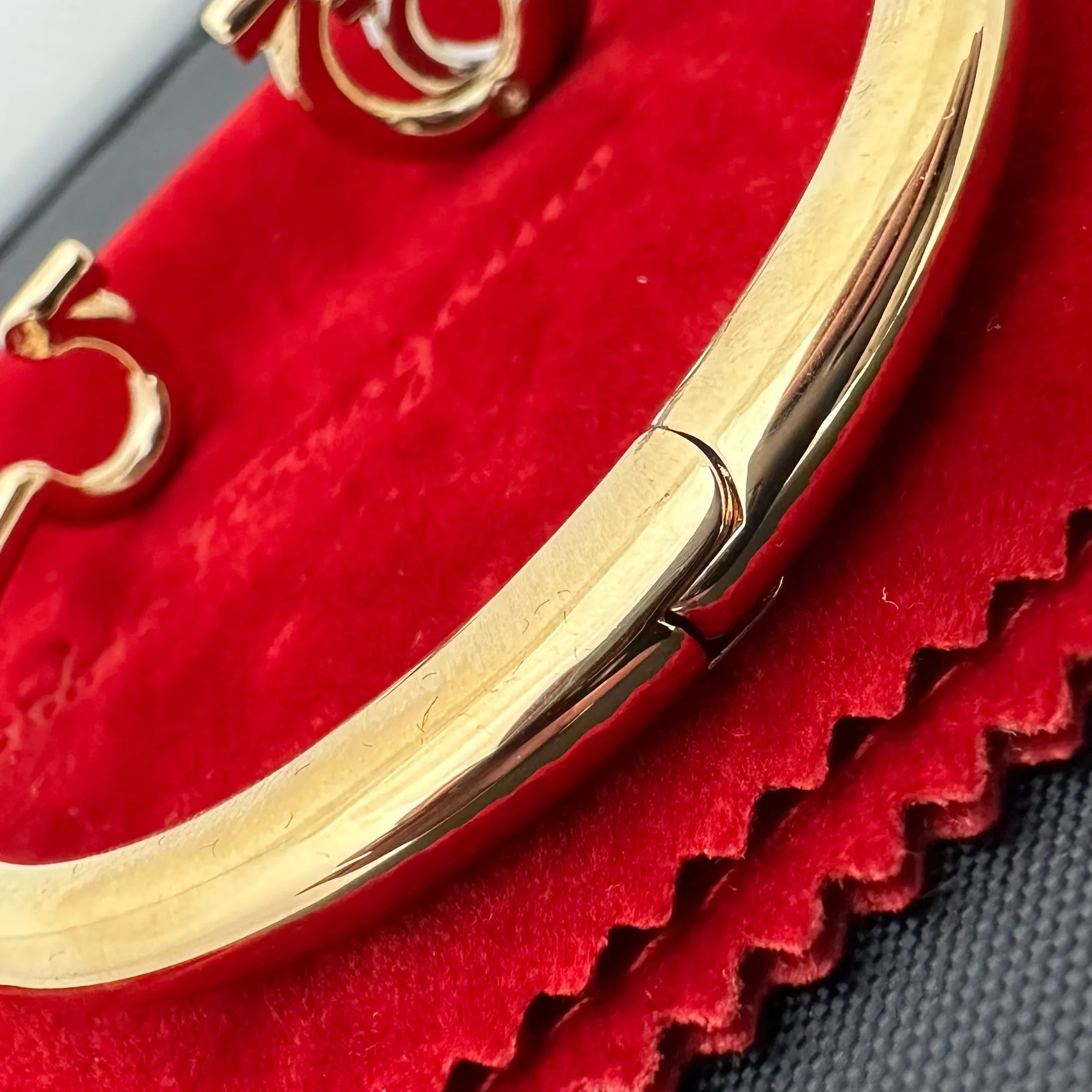 Salvatore Ferragamo Gancini Gold Cuff Bracelet