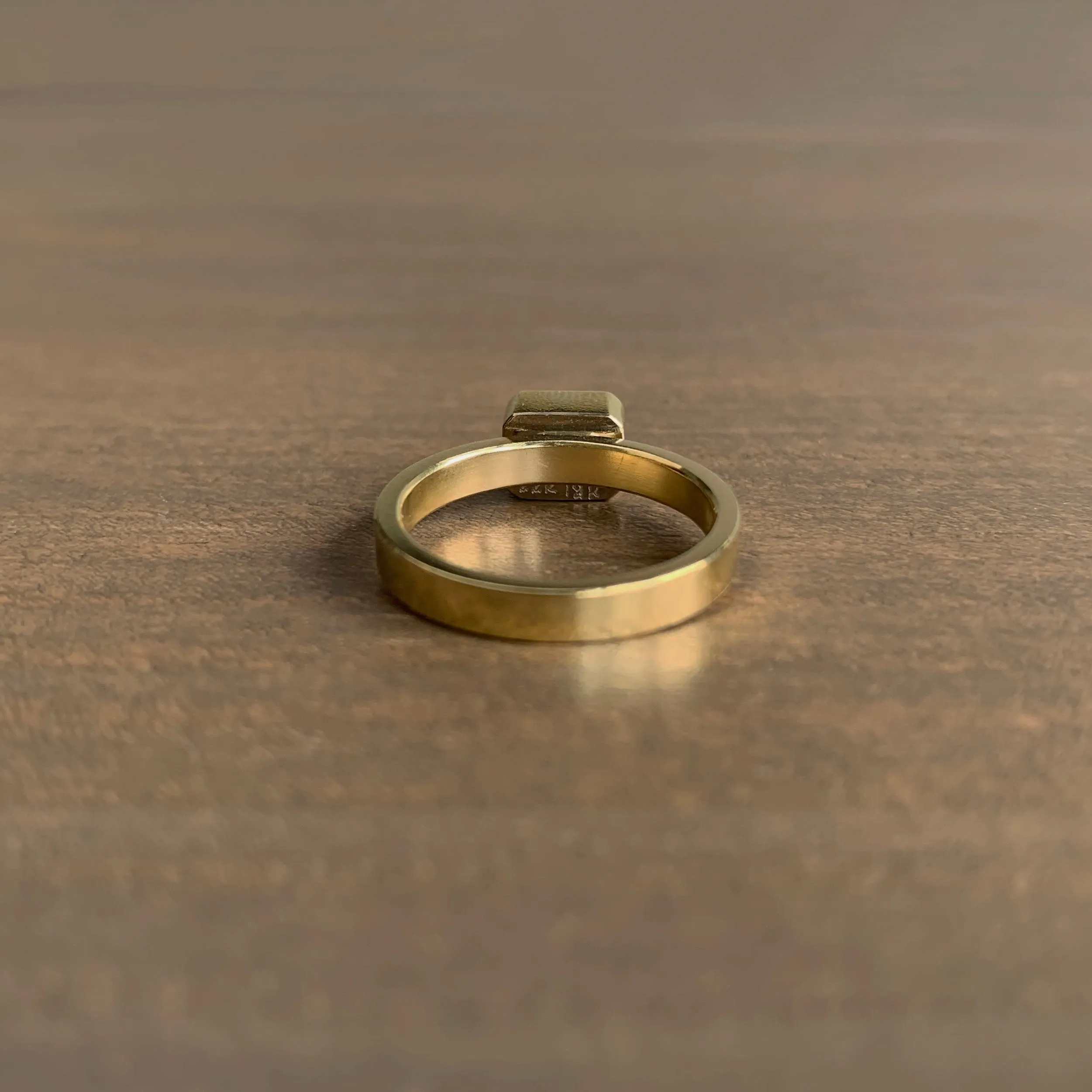 Sapphire Rectangle East-West Ring