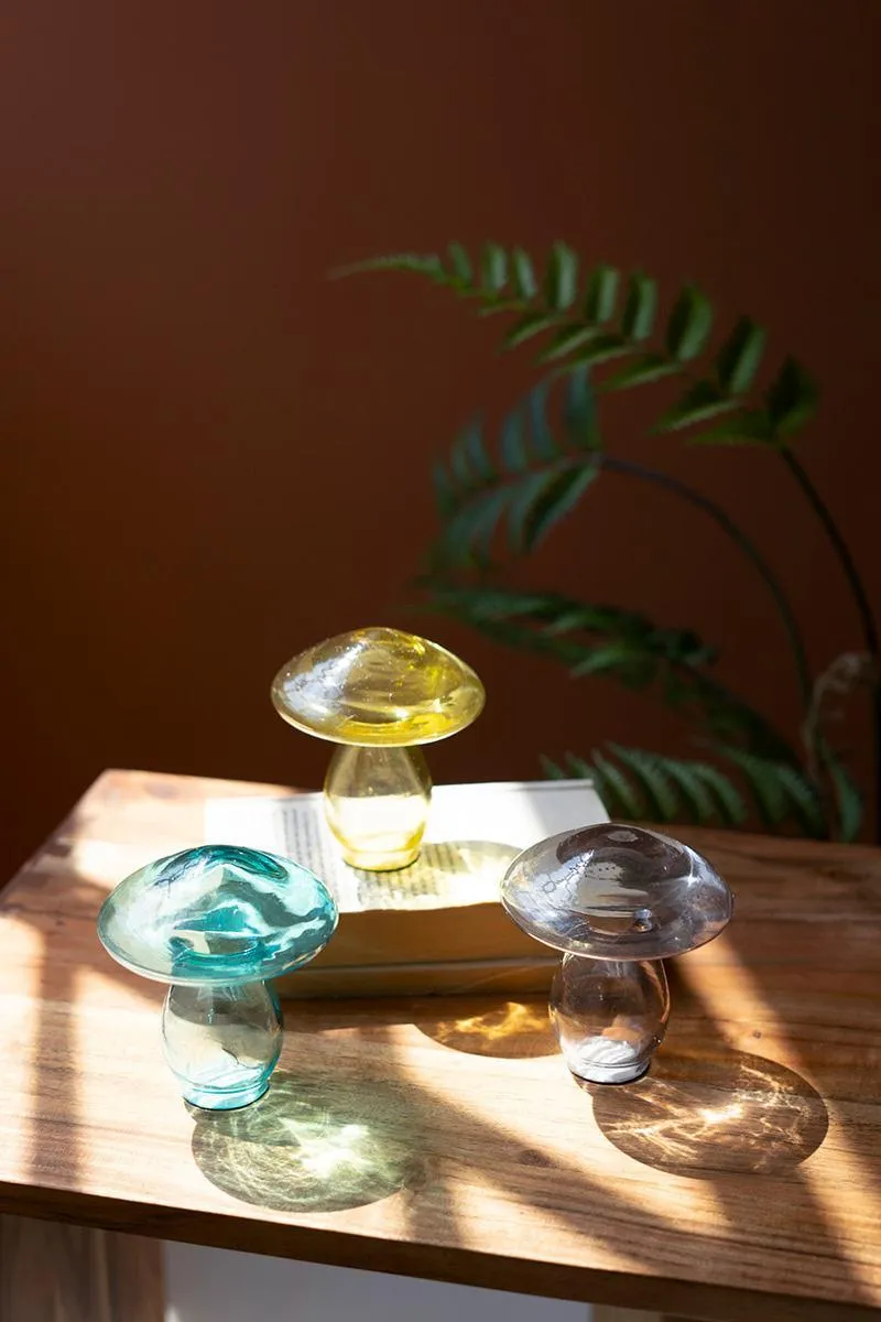 Set of 3 Glass Mushrooms (Pack of 2)