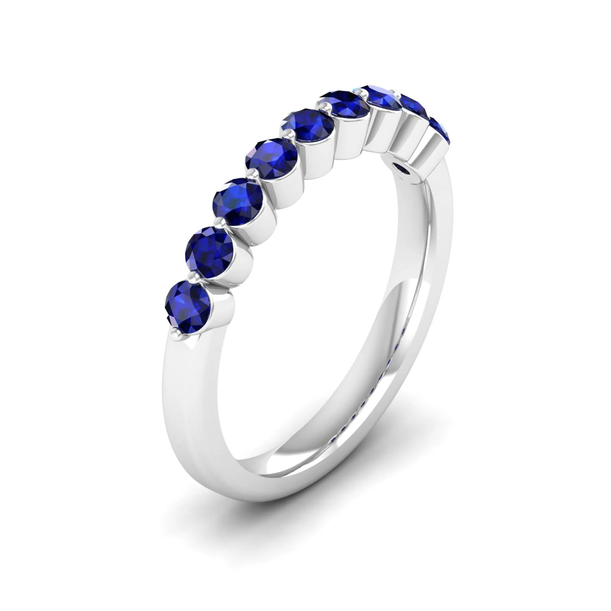 Share Prong Sapphire Band