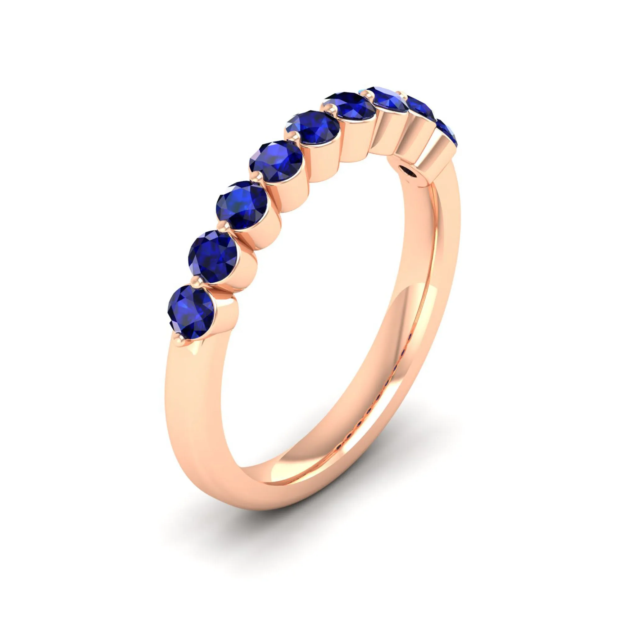 Share Prong Sapphire Band