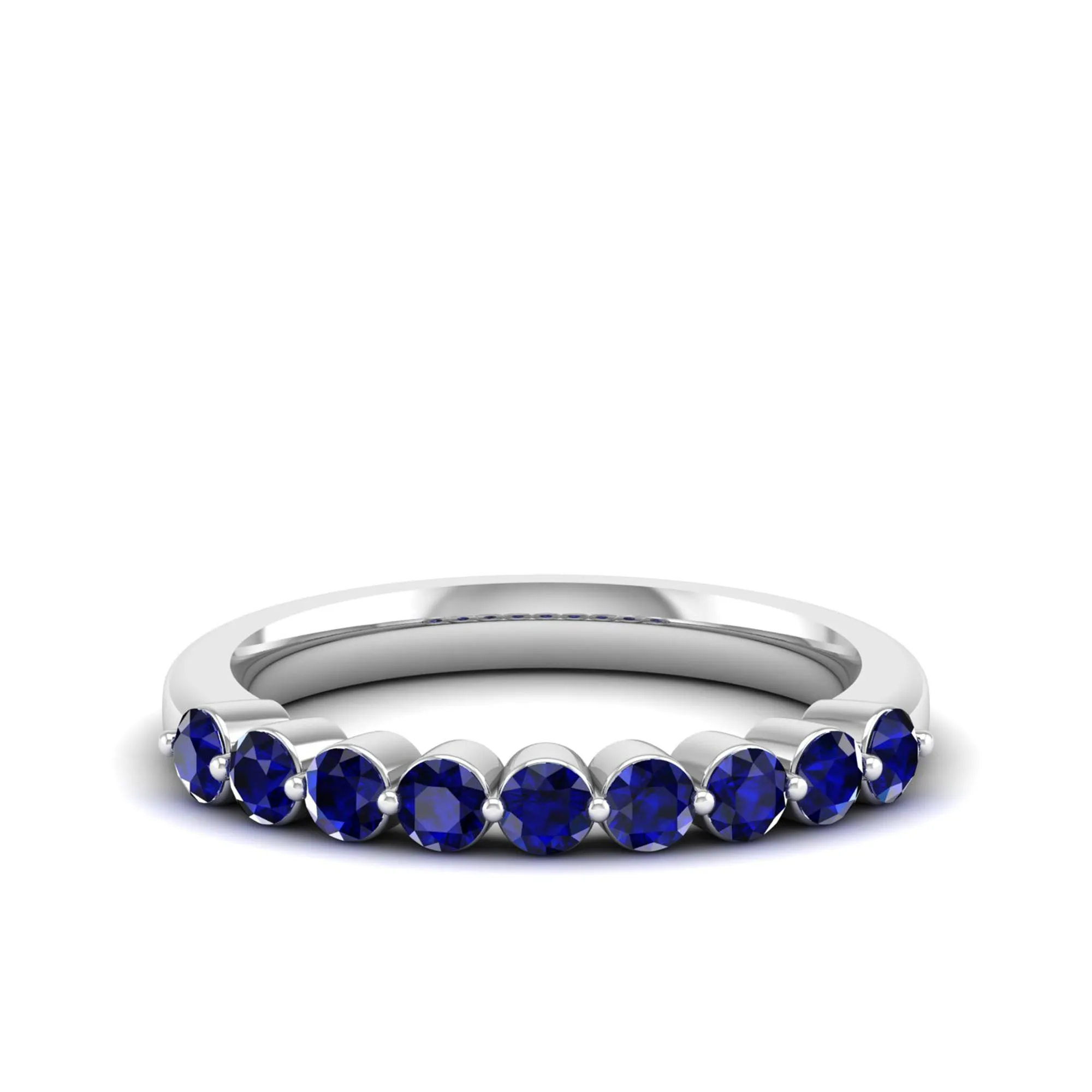 Share Prong Sapphire Band
