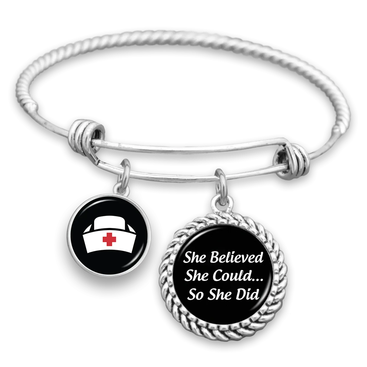 She Believed She Could So She Did Nurse Charm Bracelet