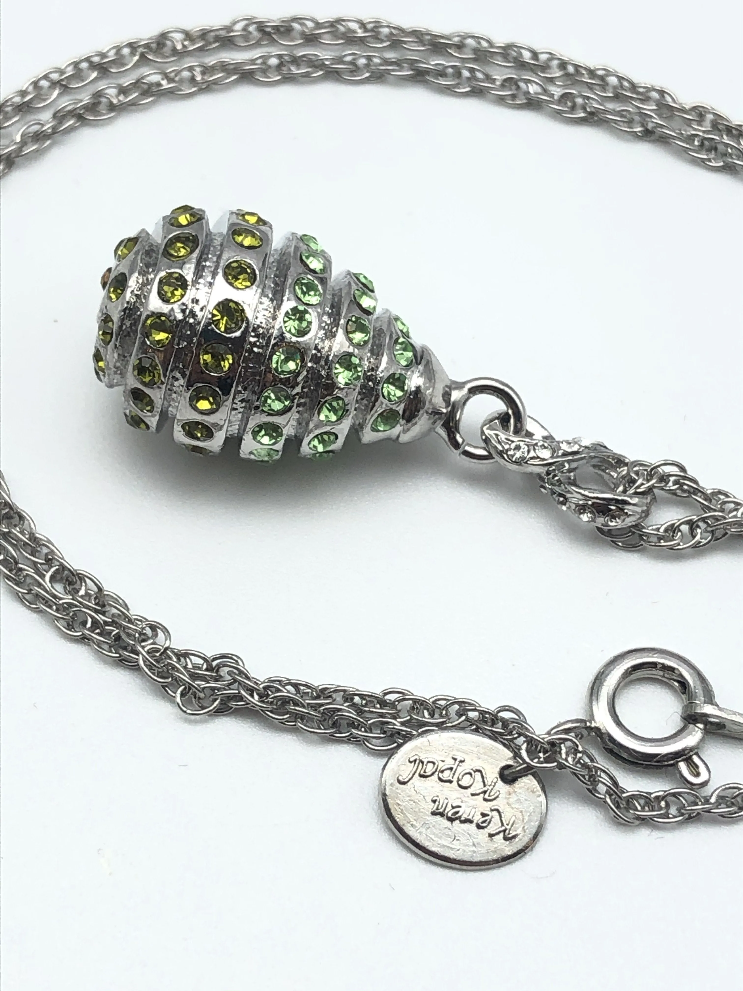 Silver Egg Pendant Necklace