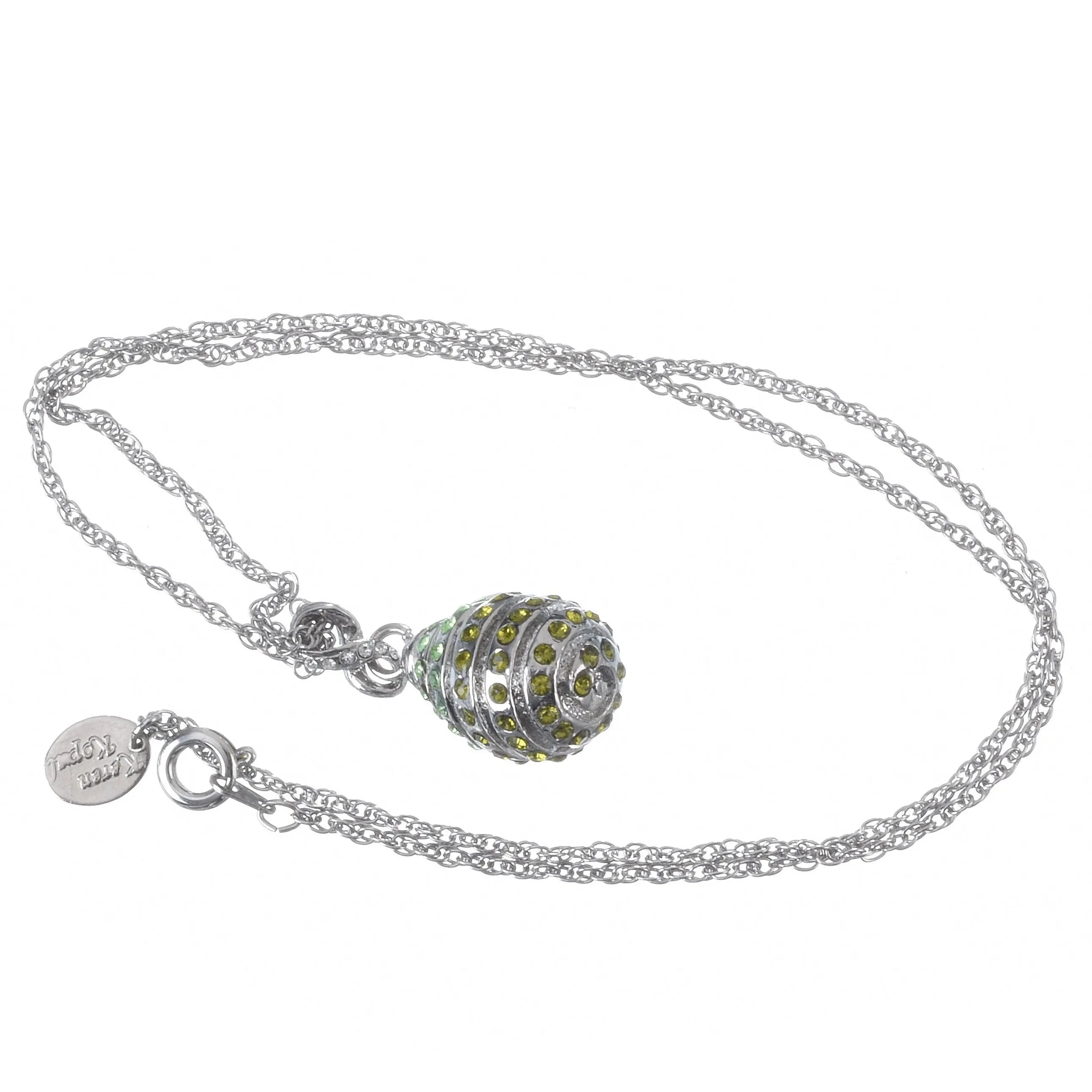 Silver Egg Pendant Necklace