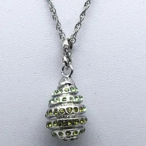 Silver Egg Pendant Necklace