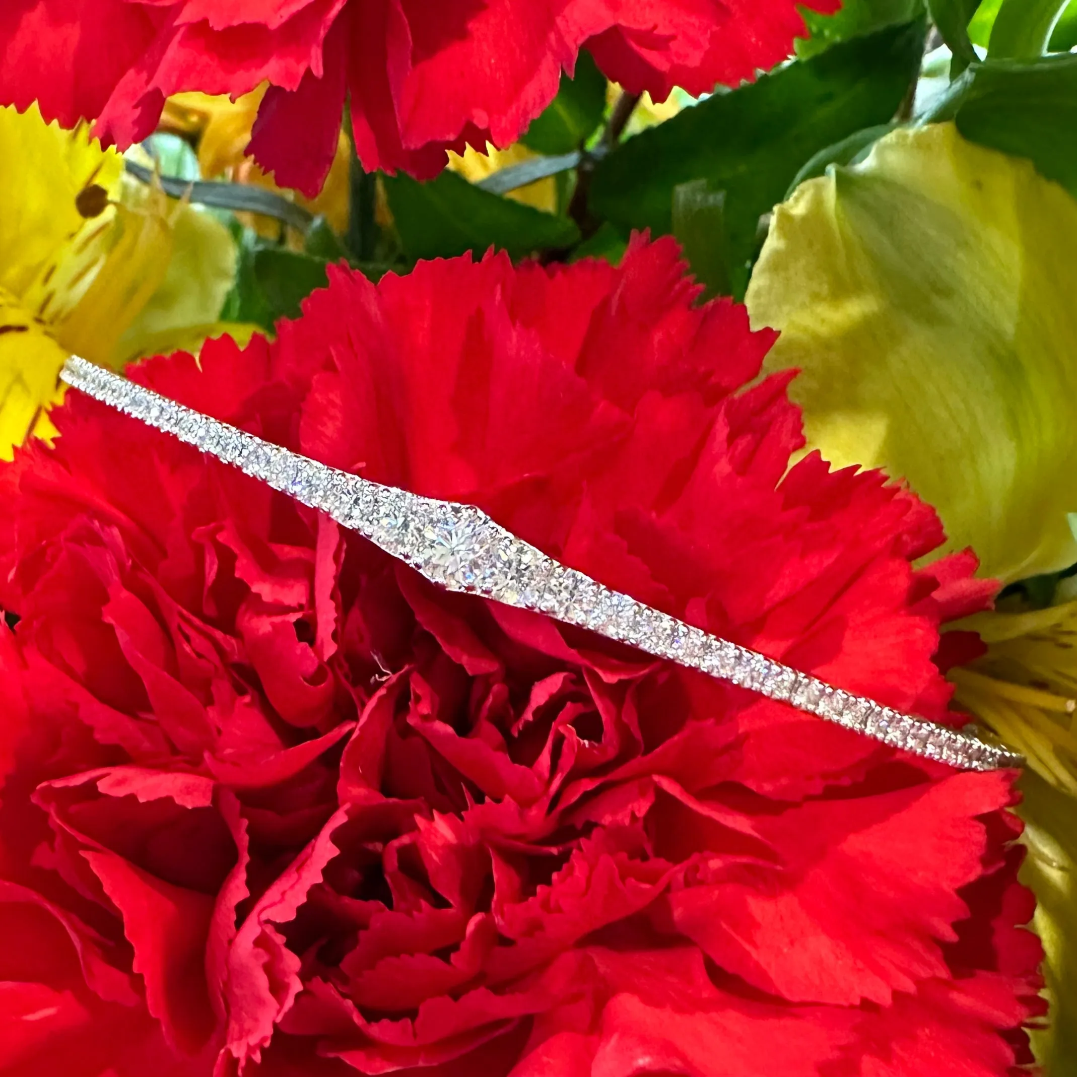 Simon G Diamond Spring Bangle Bracelet in 18K White Gold LB2310