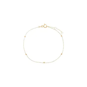 Solid Ball Chain Bracelet 14K