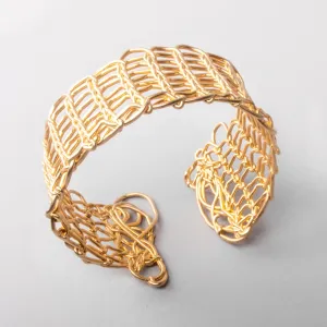 Square Link Gold Cuff