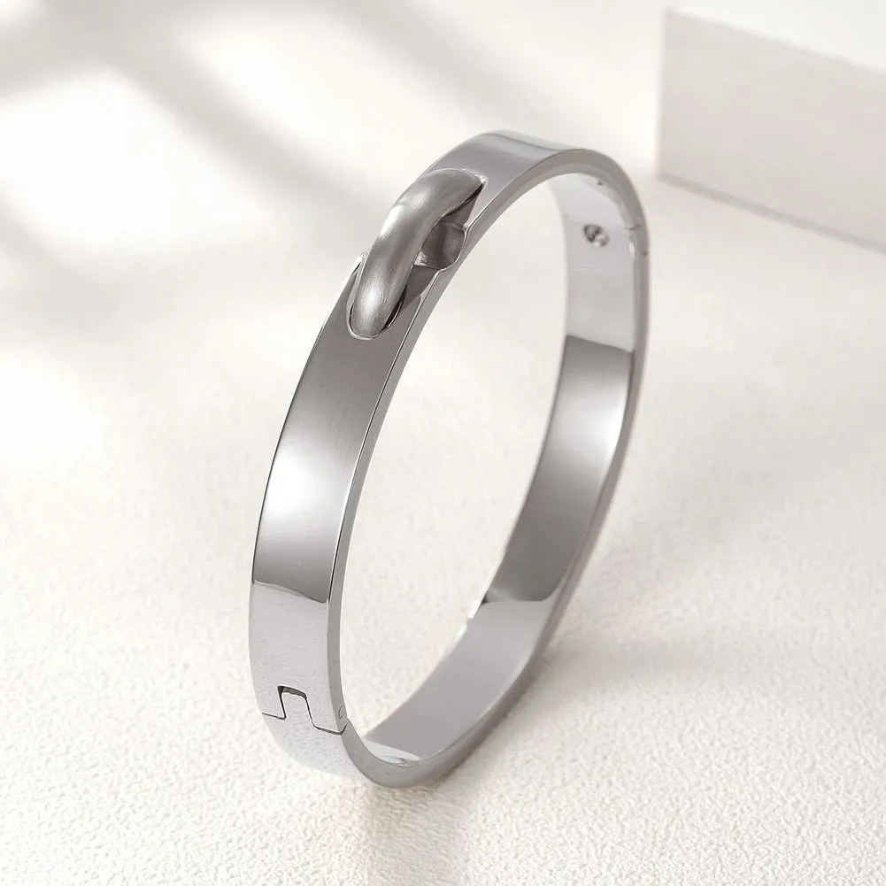 Stainless Steel Creative Smooth Bracelet-NSB1589ST