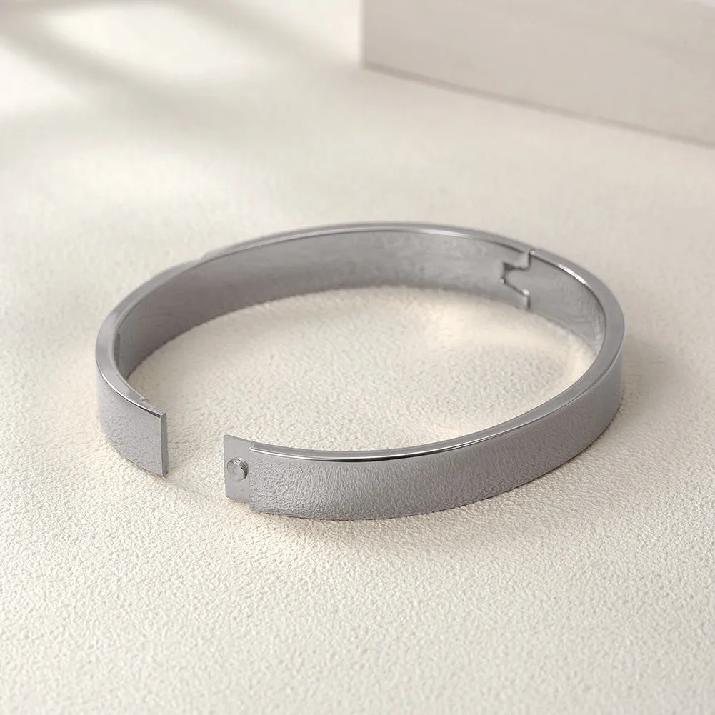 Stainless Steel Creative Smooth Bracelet-NSB1589ST