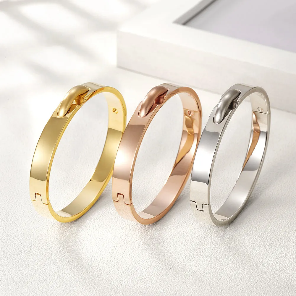 Stainless Steel Creative Smooth Bracelet-NSB1589ST