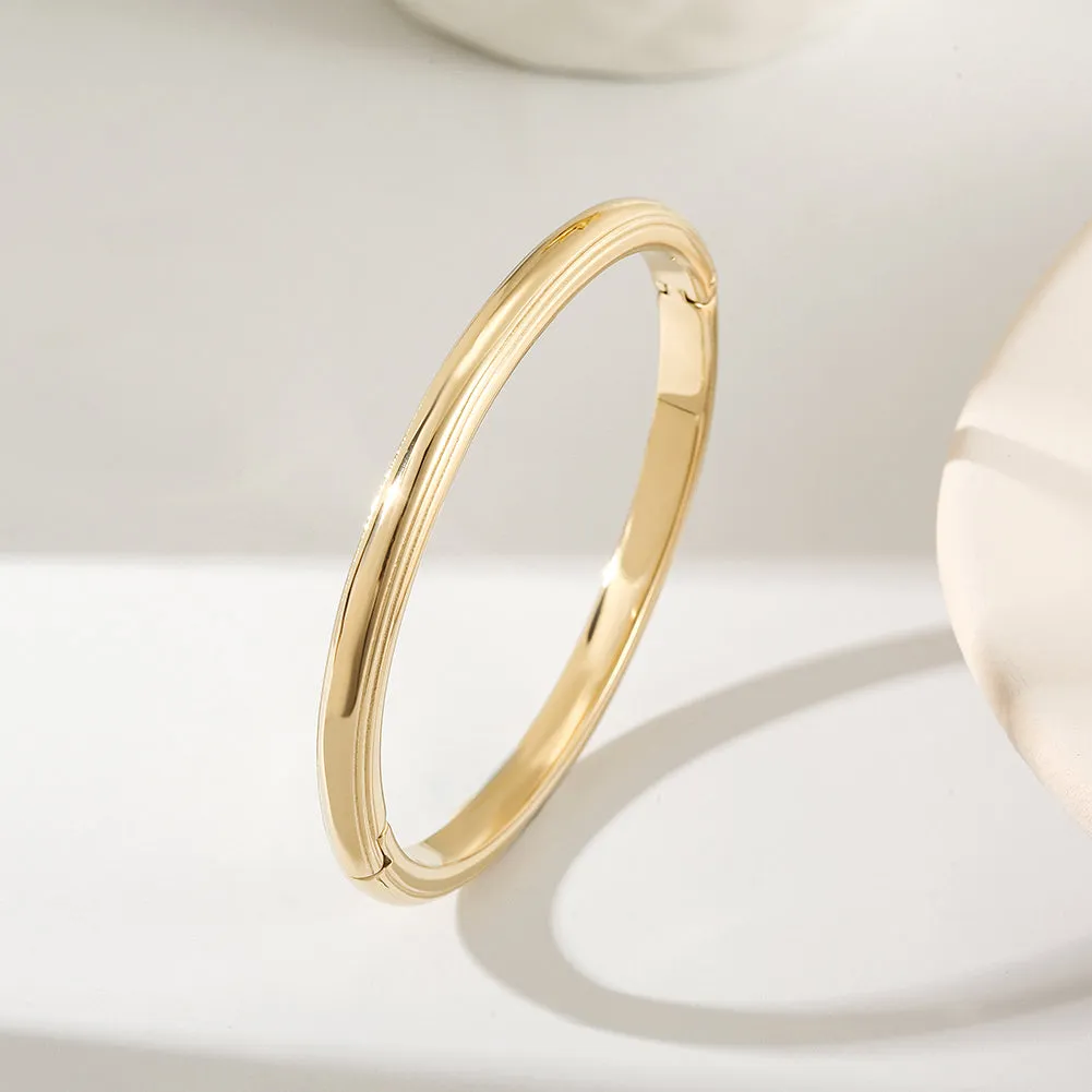 Stainless steel smooth surface bracelet-NSB1805ST