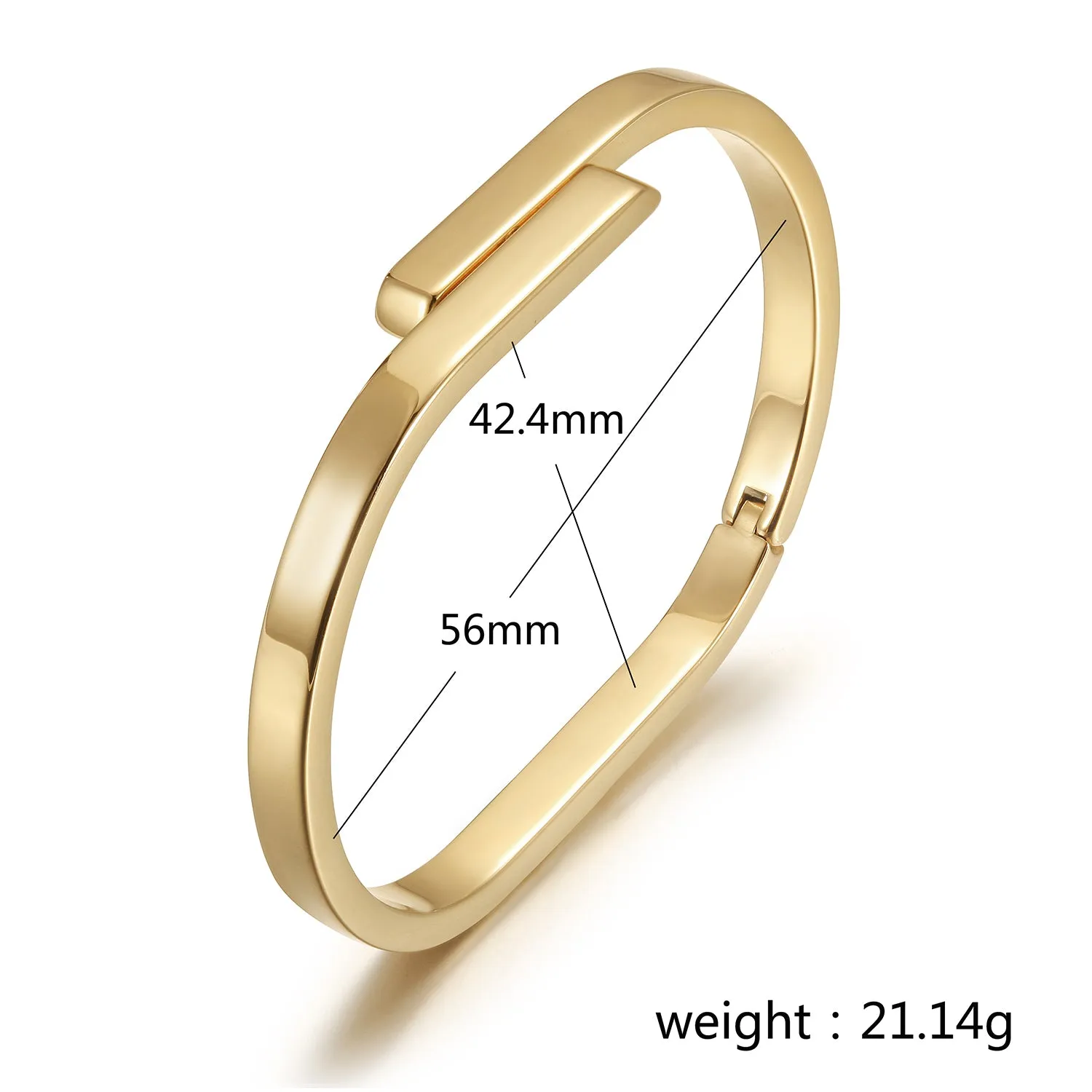 Stainless steel smooth surface bracelet-NSB1889STGC