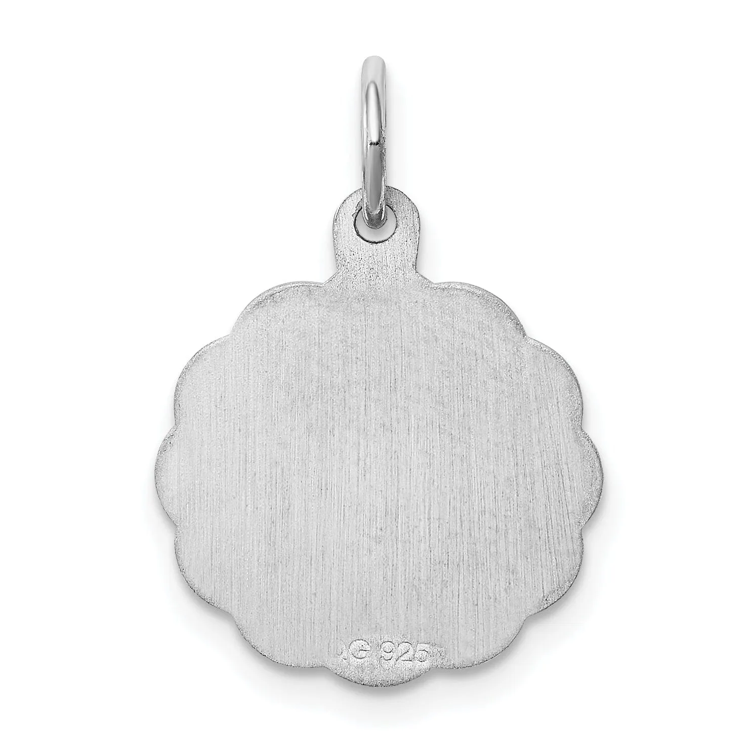 Sterling Silver Brocaded Initial F Charm
