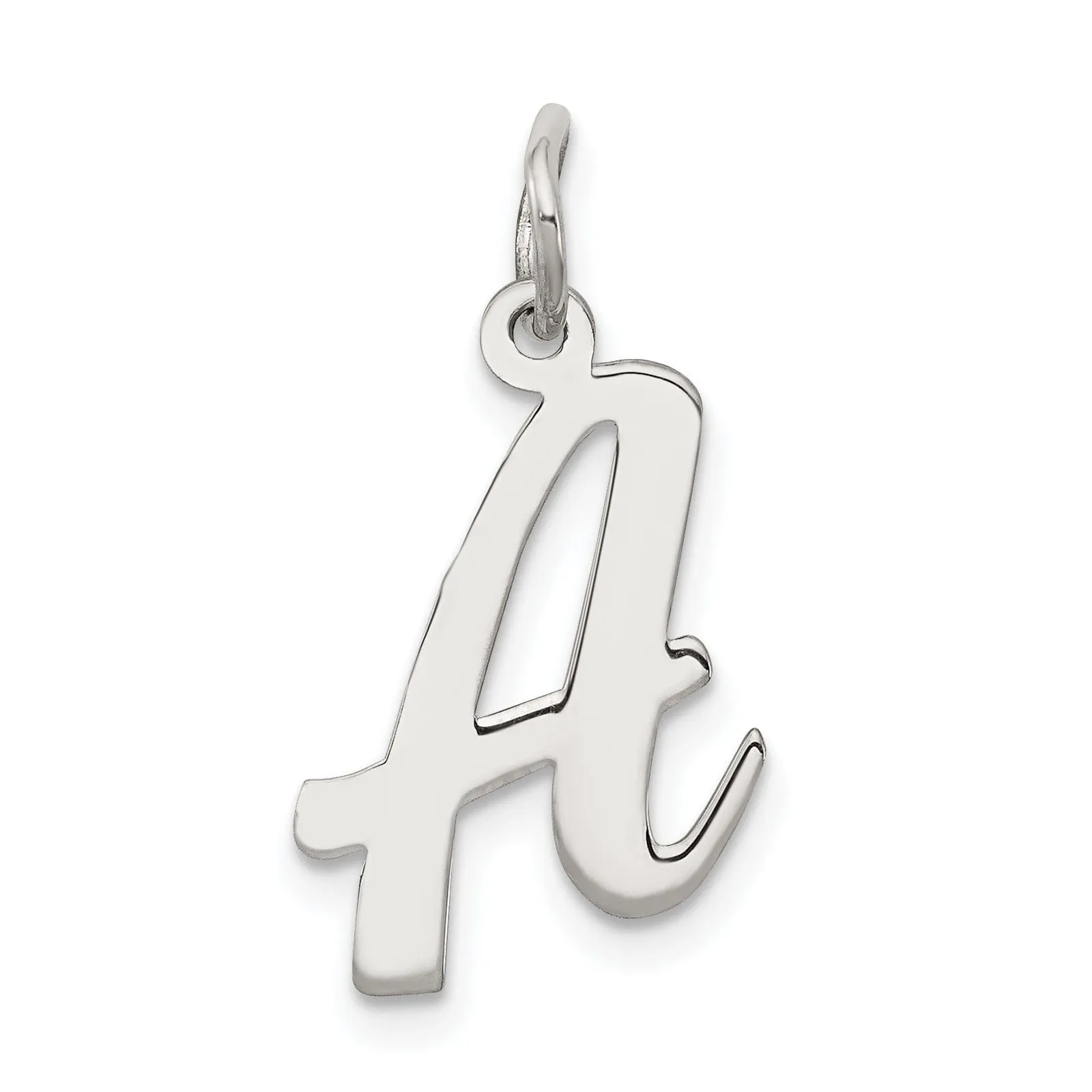 Sterling Silver Medium Script Initial A Charm