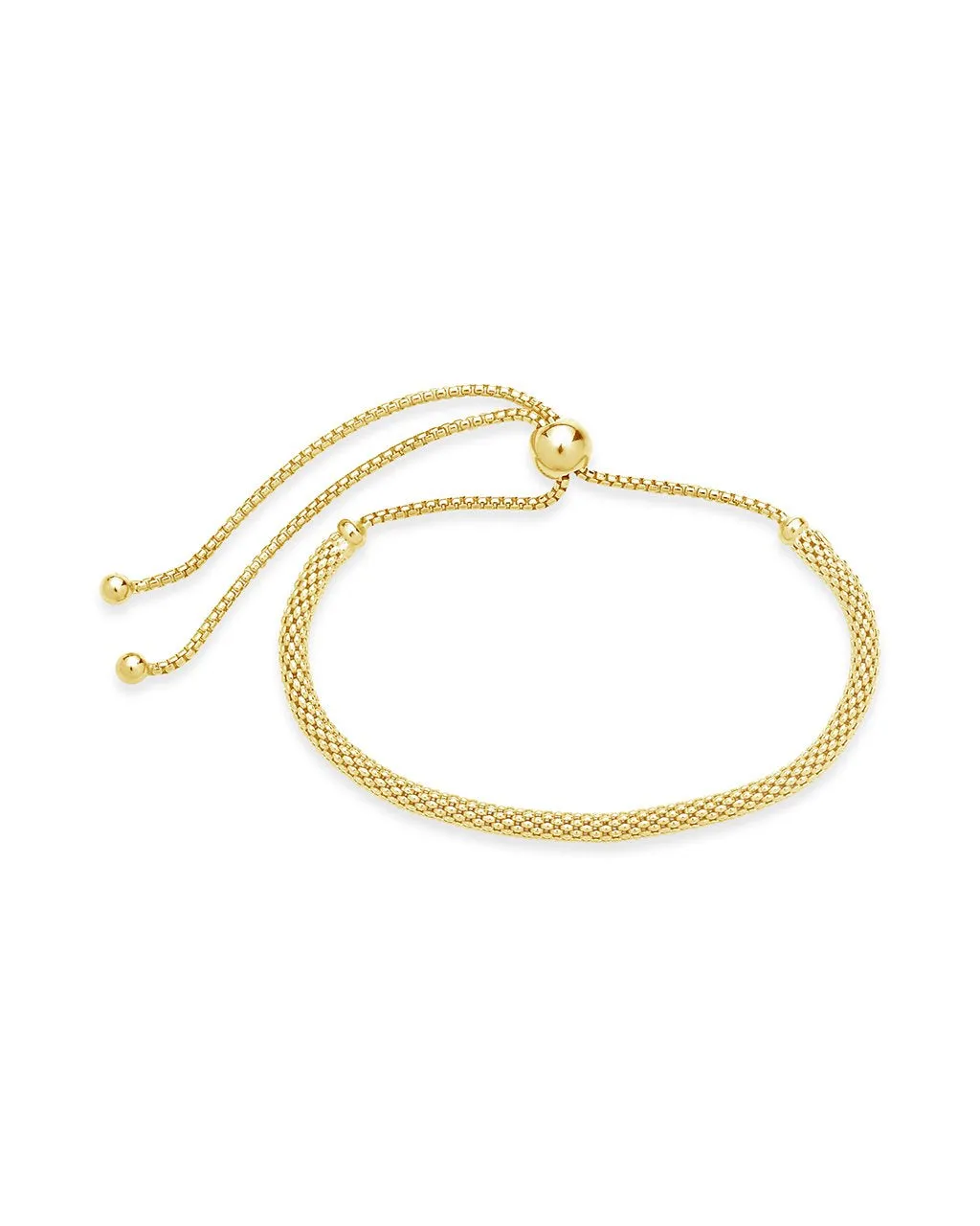 Sterling Silver Mesh Slider Bracelet