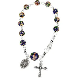 Sterling Silver Rosary Bracelet