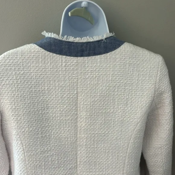 Talbots White Tweed Jacket size 4P